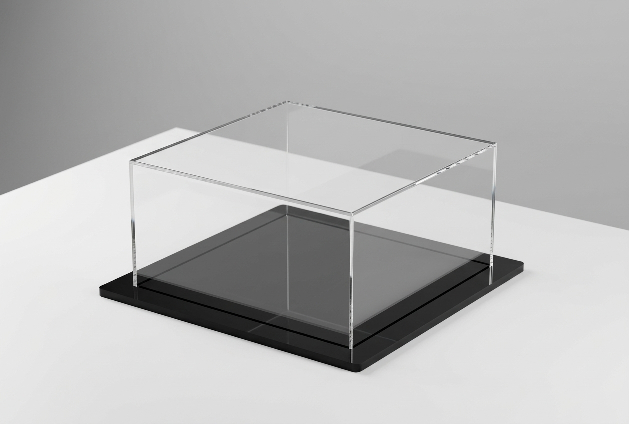 teca metacrilato con base teca metacrilato con base in plexiglass nero